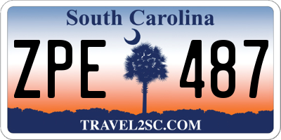 SC license plate ZPE487