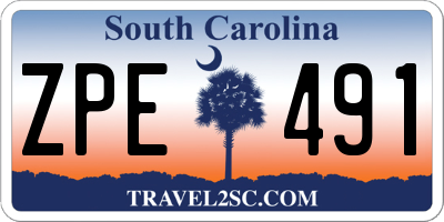 SC license plate ZPE491
