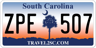 SC license plate ZPE507
