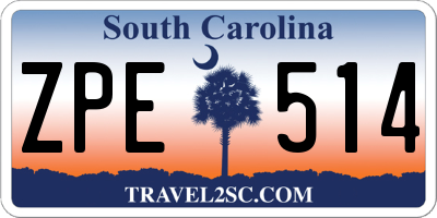 SC license plate ZPE514