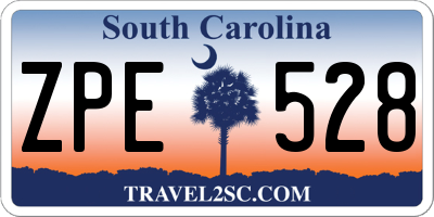 SC license plate ZPE528
