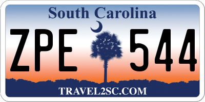 SC license plate ZPE544
