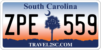 SC license plate ZPE559