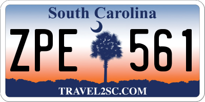 SC license plate ZPE561