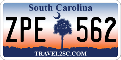SC license plate ZPE562