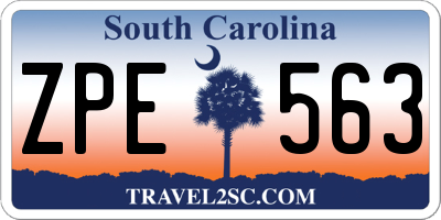 SC license plate ZPE563