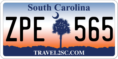 SC license plate ZPE565