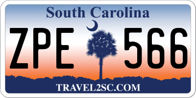 SC license plate ZPE566
