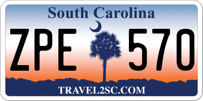 SC license plate ZPE570