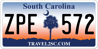 SC license plate ZPE572