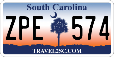 SC license plate ZPE574