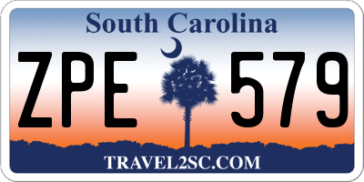 SC license plate ZPE579