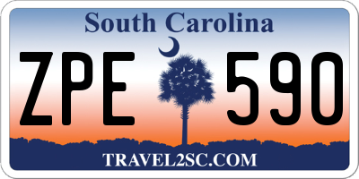 SC license plate ZPE590
