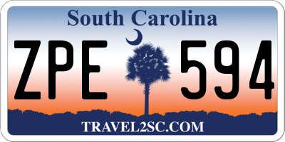 SC license plate ZPE594