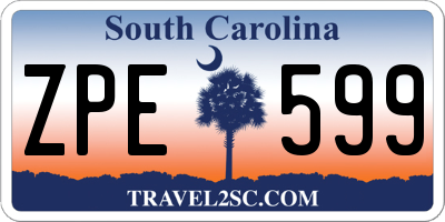 SC license plate ZPE599
