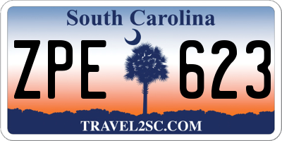 SC license plate ZPE623