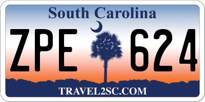 SC license plate ZPE624
