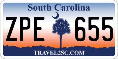 SC license plate ZPE655