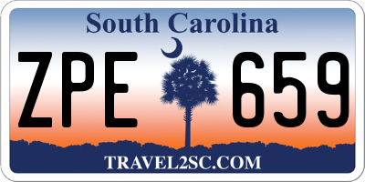 SC license plate ZPE659