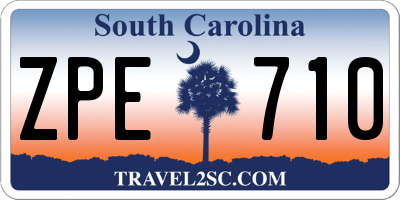 SC license plate ZPE710