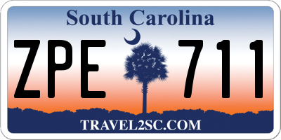 SC license plate ZPE711