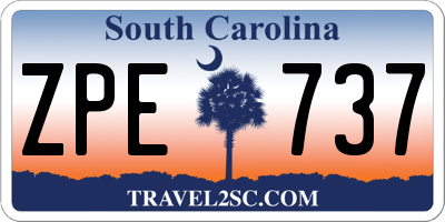 SC license plate ZPE737