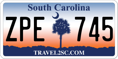 SC license plate ZPE745