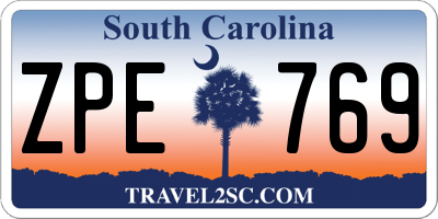 SC license plate ZPE769
