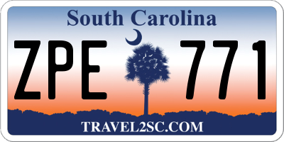 SC license plate ZPE771