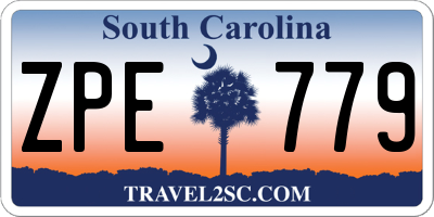 SC license plate ZPE779