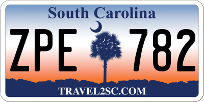 SC license plate ZPE782