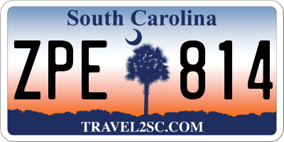 SC license plate ZPE814