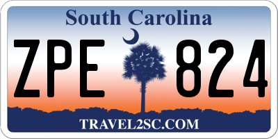 SC license plate ZPE824