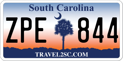 SC license plate ZPE844