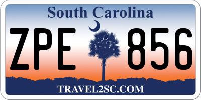 SC license plate ZPE856
