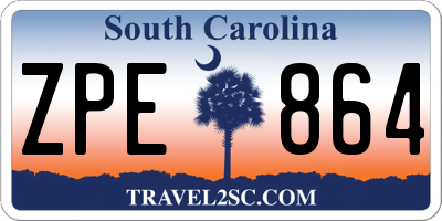 SC license plate ZPE864