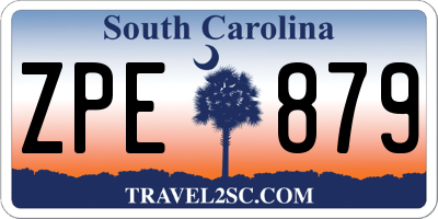 SC license plate ZPE879