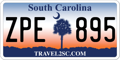 SC license plate ZPE895