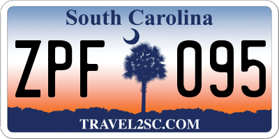 SC license plate ZPF095