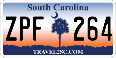 SC license plate ZPF264
