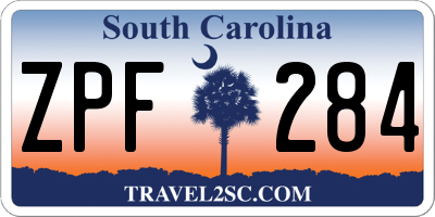 SC license plate ZPF284