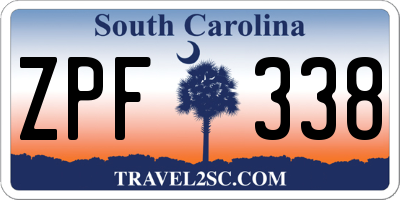 SC license plate ZPF338