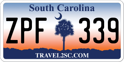 SC license plate ZPF339