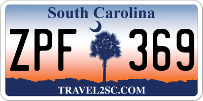 SC license plate ZPF369