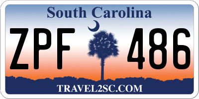 SC license plate ZPF486