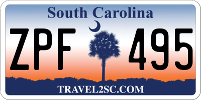 SC license plate ZPF495