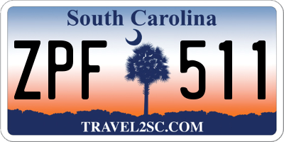 SC license plate ZPF511