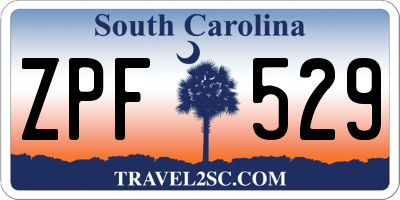 SC license plate ZPF529
