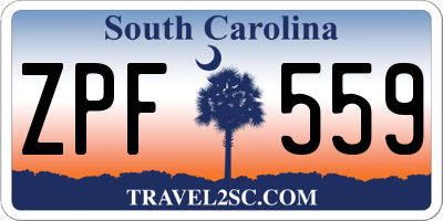 SC license plate ZPF559