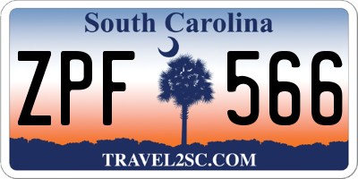 SC license plate ZPF566
